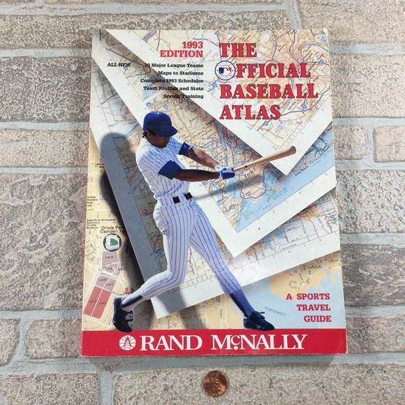 Vintage 1993 Edition Rand McNally The Official Baseball Atlas Paperback - Picture 1 of 16